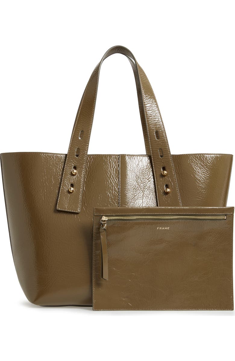 FRAME Medium Les Second Calfskin Leather Tote, Alternate, color,