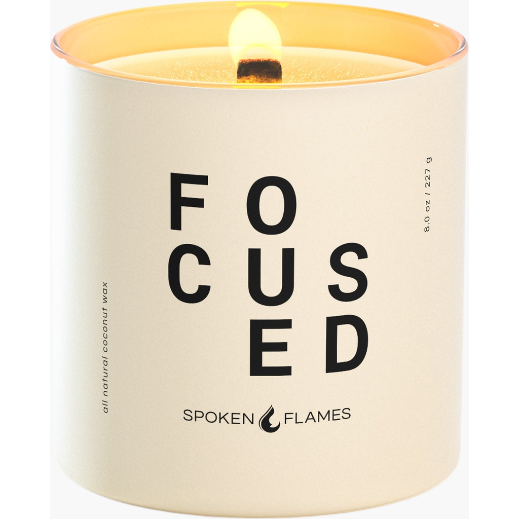 Spoken Flames Focused Candle In Off-white