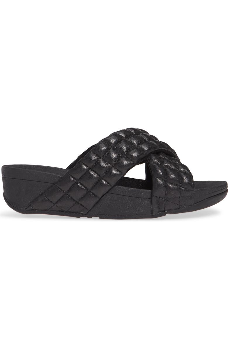 FitFlop Lulu Padded Shimmy Suede Slide Sandal, Alternate, color,