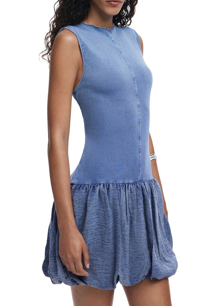 Sleeveless Open Back Minidress, Alternate, color, ANTHRACITE GRAY