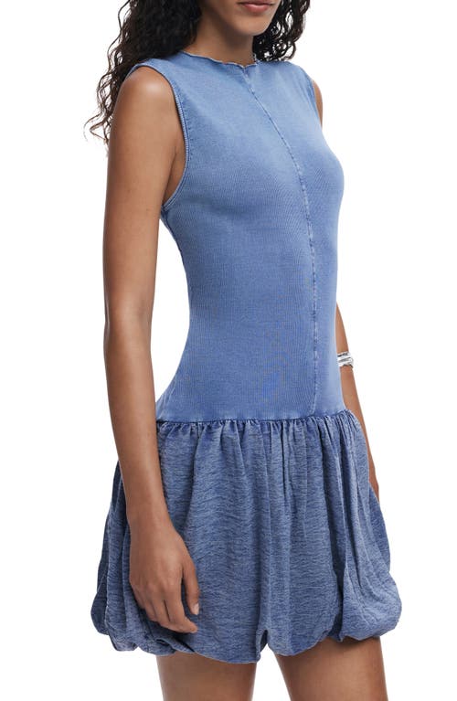 Desigual Sleeveless Open Back Minidress In Gray