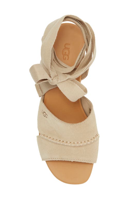 Ugg ® Taia Ankle Tie Wedge Sandal In Mustard Seed