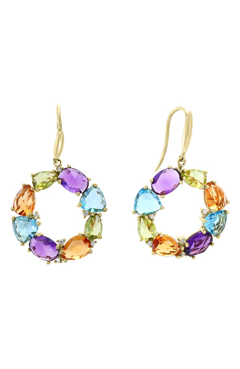 EFFY Multistone & Diamond Drop Earrings - 0.08ct., Main, color,