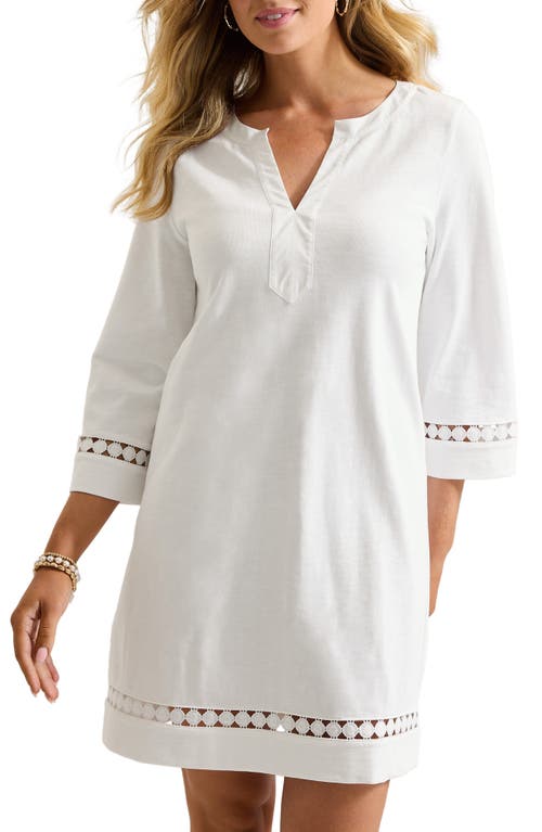 Tommy Bahama Sunset Harbor Long Sleeve Shift Dress In White
