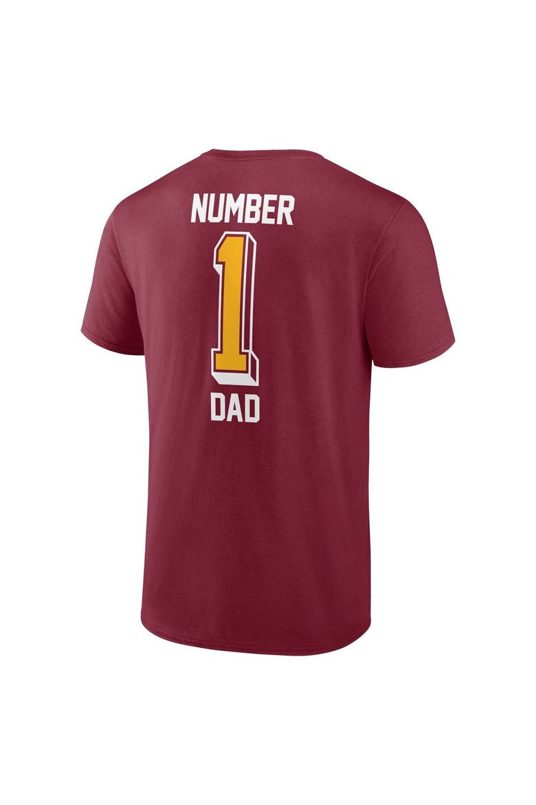 Men's Fanatics Branded Burgundy Washington Commanders Team #1 Dad T-Shirt, Alternate, color, Burgundy