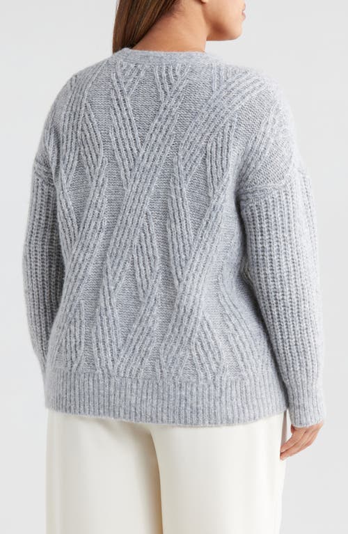 Nordstrom Alpaca Blend V-neck Sweater In Gray