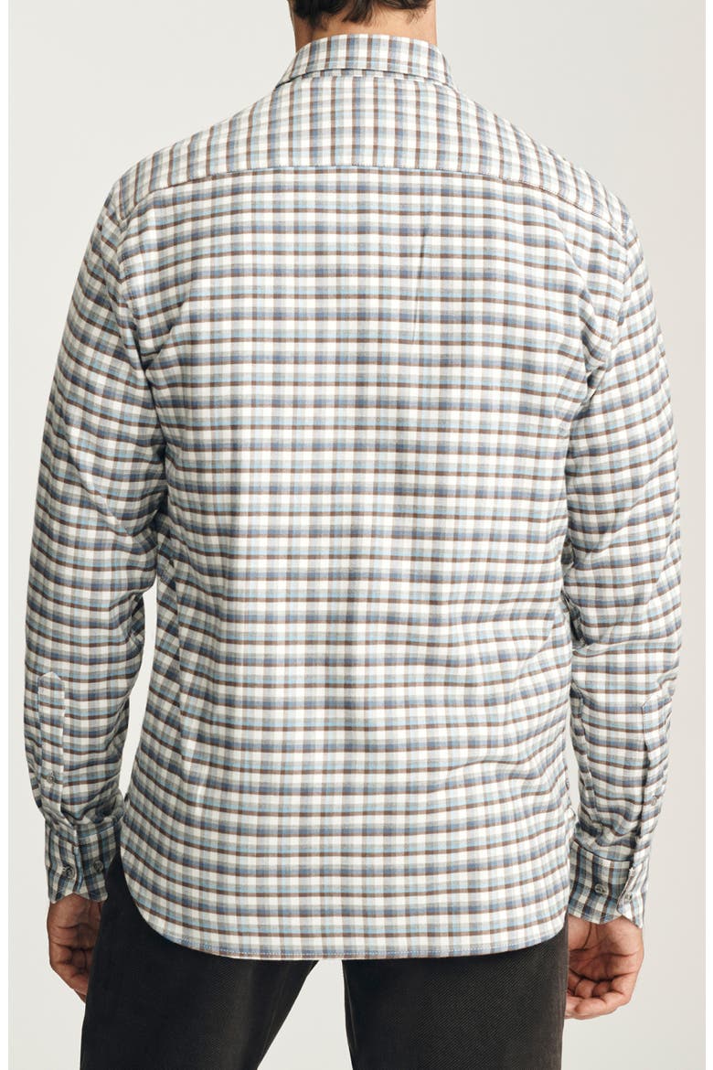Check Long Sleeve Button Front Shirt, Alternate, color, BLUE