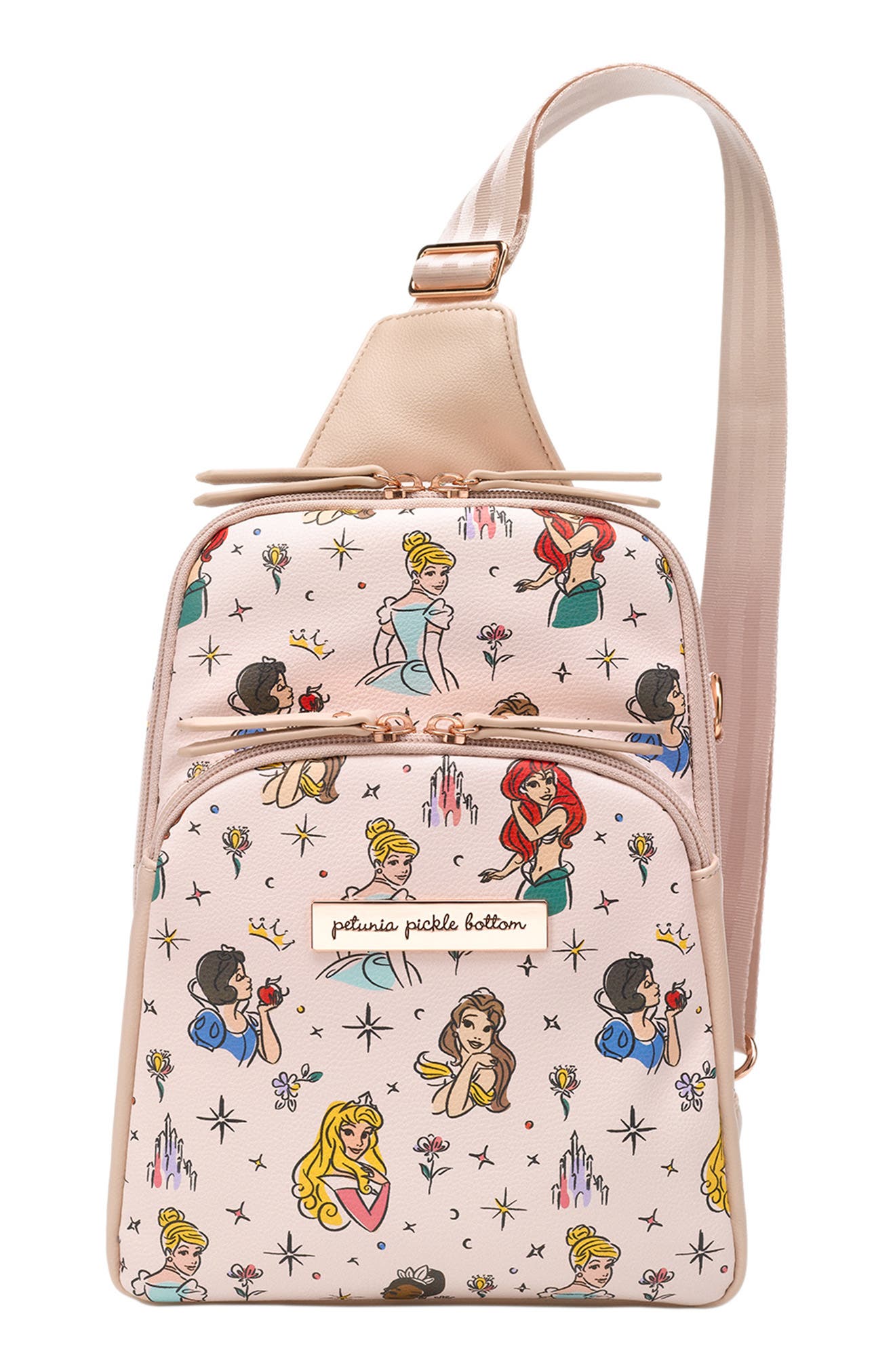 Petunia Pickle Bottom x Disney Princess Crisscross Sling Bag, Main, color, 