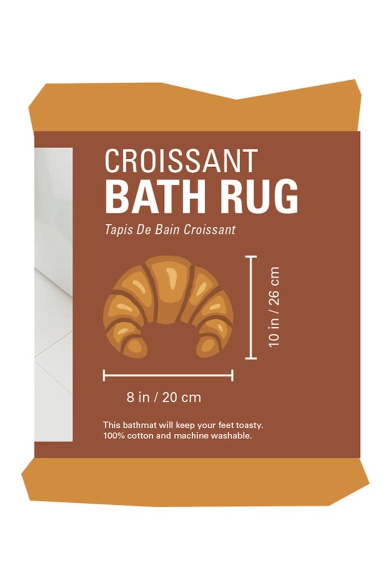 Croissant Bath Rug, Alternate, color, BROWN