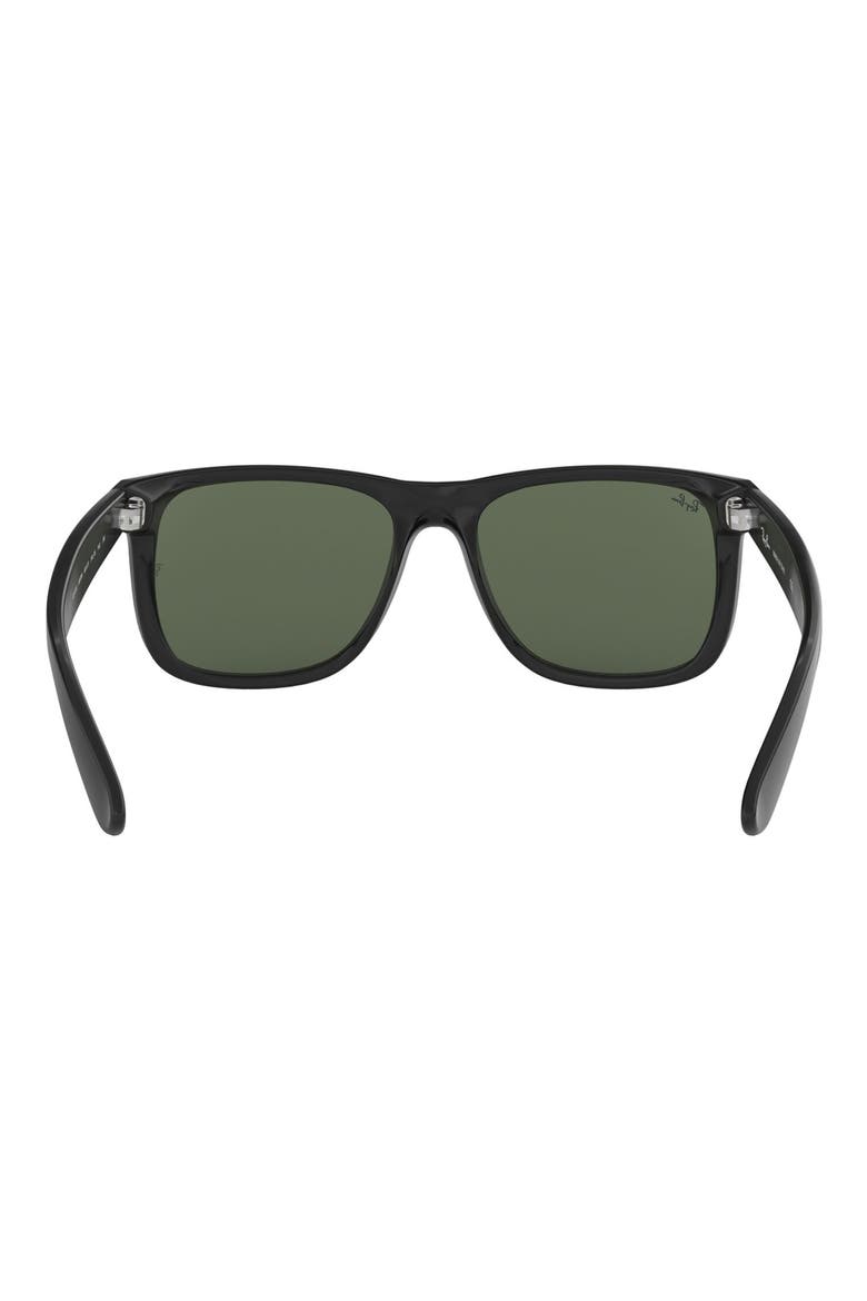 Justin 54mm Rectangular Sunglasses, Alternate, color, BLACK/ GREEN