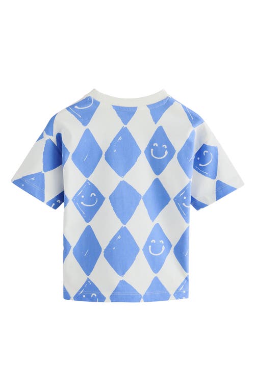 Next Kids' Geometric Smiley Face Print T-shirt In Blue