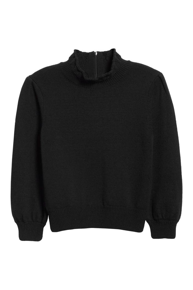 Essentials High Collar Wool Sweater, Alternate, color, NAVY