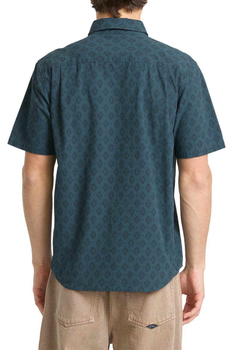 Diamond Scope Short Sleeve Shirt, Alternate, color, DARK SLATE