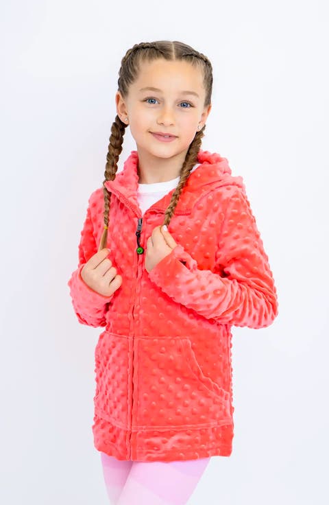 Minky Bubble Zip Hoodie (Big Kid)