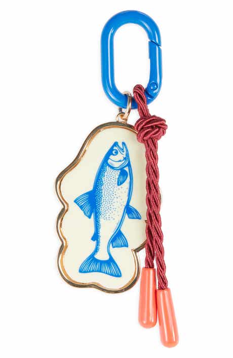Leith Painted Fish Carabiner Clip Bag Charm