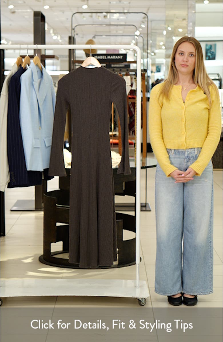 Long Sleeve Rib Midi Dress, sales video thumbnail