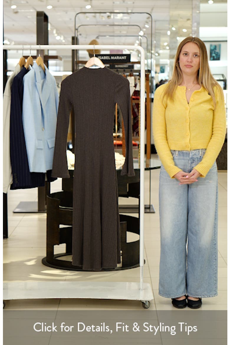 Long Sleeve Rib Midi Dress video