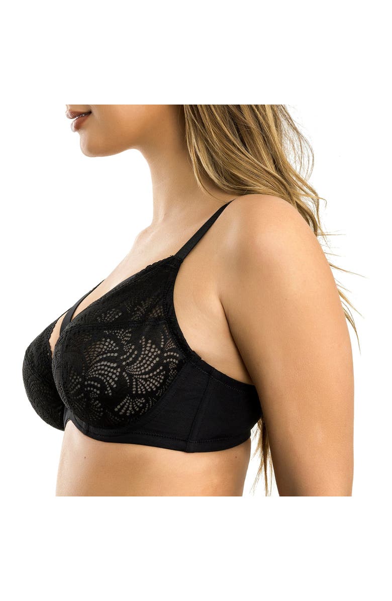 Parfait Olivia Lace Unlined Bra, Alternate, color, Black