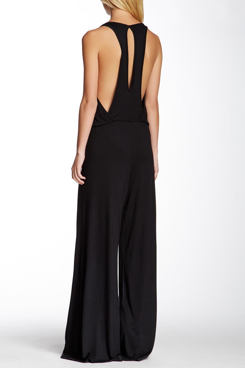 Keyhole Back Jumpsuit, Alternate, color, BLACK