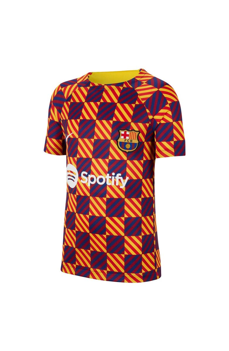 Nike Youth Nike Yellow Barcelona Pre-Match Top, Alternate, color, 