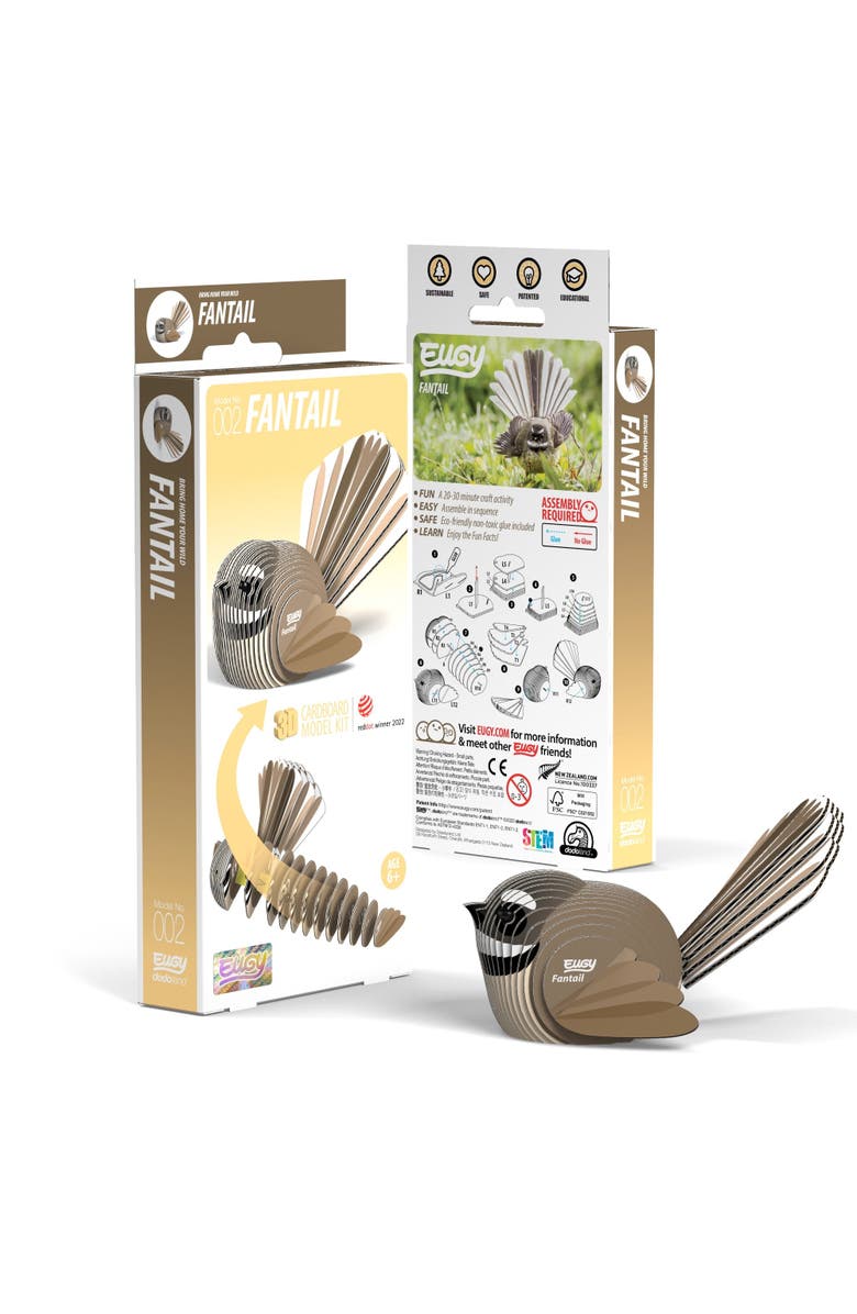 Eugy Puzzles Fantail 3D Puzzle, Main, color, NO COLOR