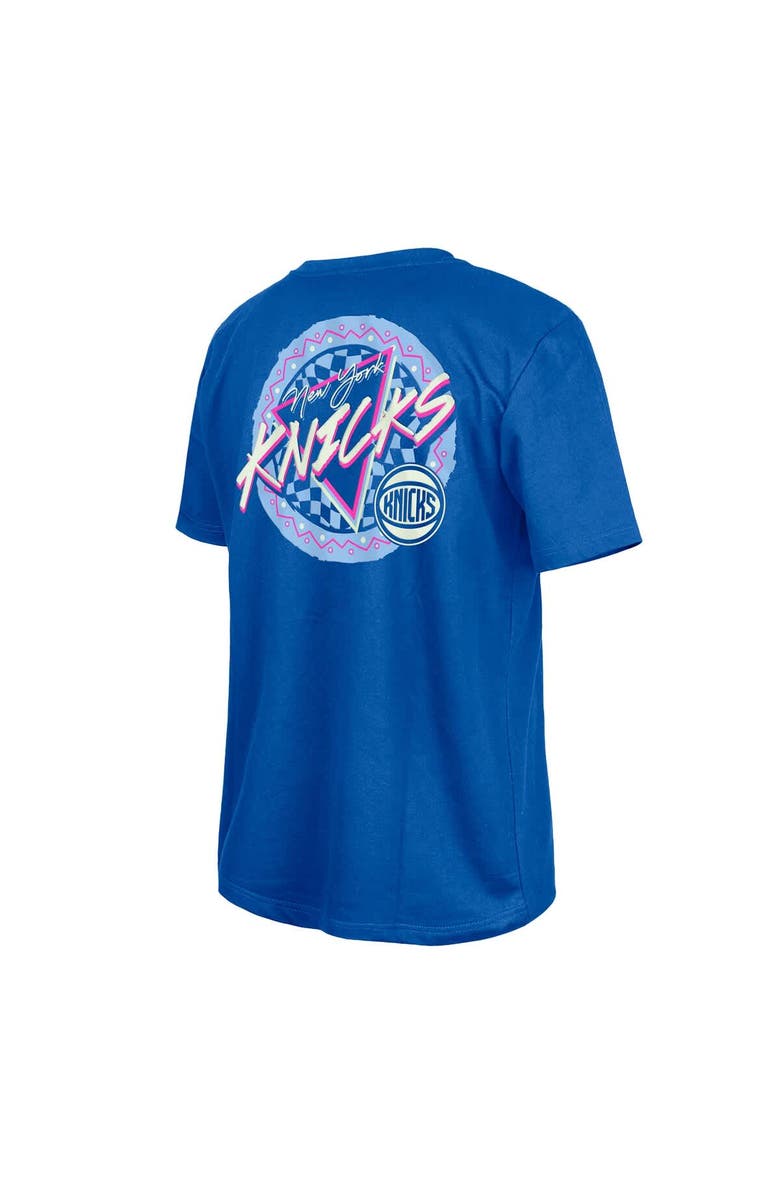 New Era Blue New York Knicks Glow-in-the-Dark T-Shirt, Alternate, color, Blue