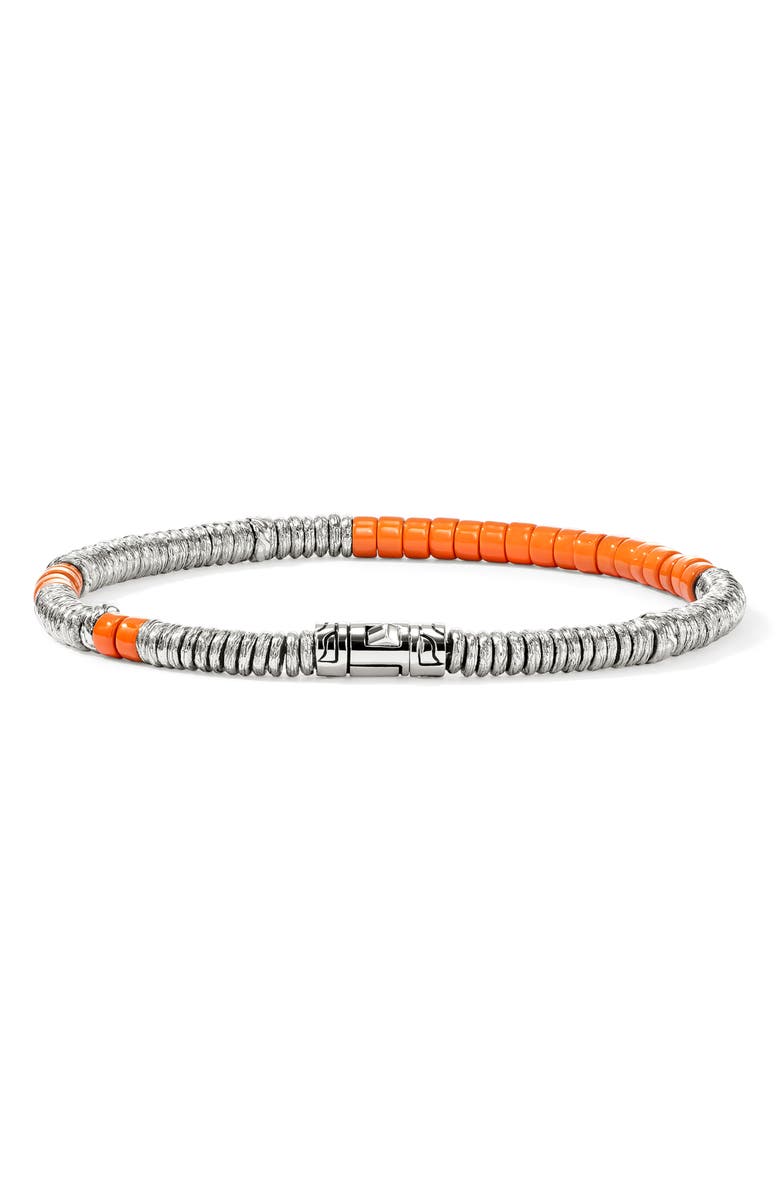 John Hardy Heishi Bracelet, Alternate, color, Silver/ Orange