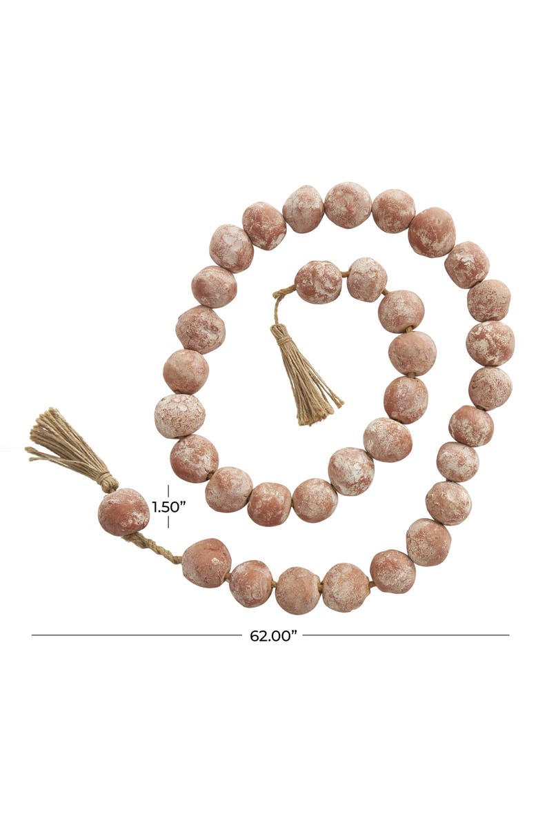 WILLOW ROW Ceramic & Tassel Garland, Alternate, color, Orange