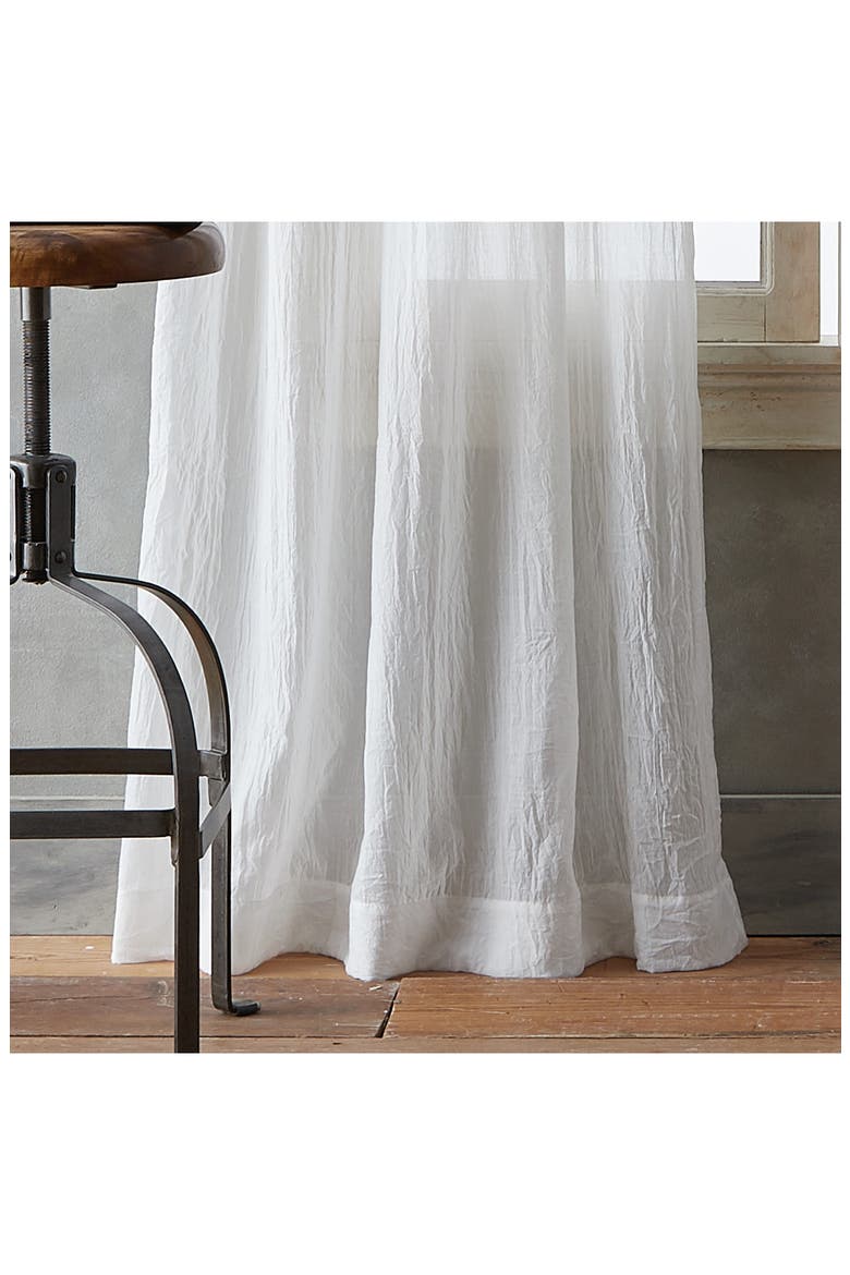 City Breeze Set of 2 Faux Leather Tab Curtain Panels, Alternate, color, WHITE