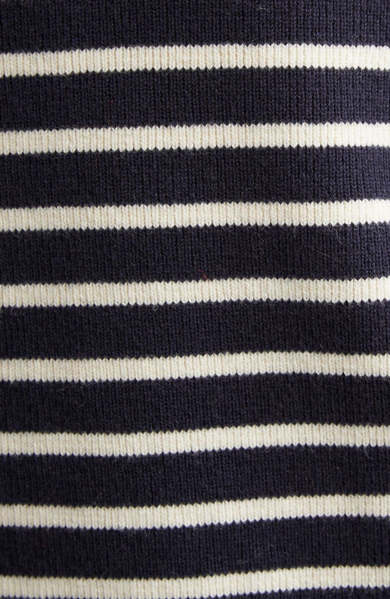 AMI PARIS Sailor Stripe Cotton & Wool Crewneck Sweater, Alternate, color, 