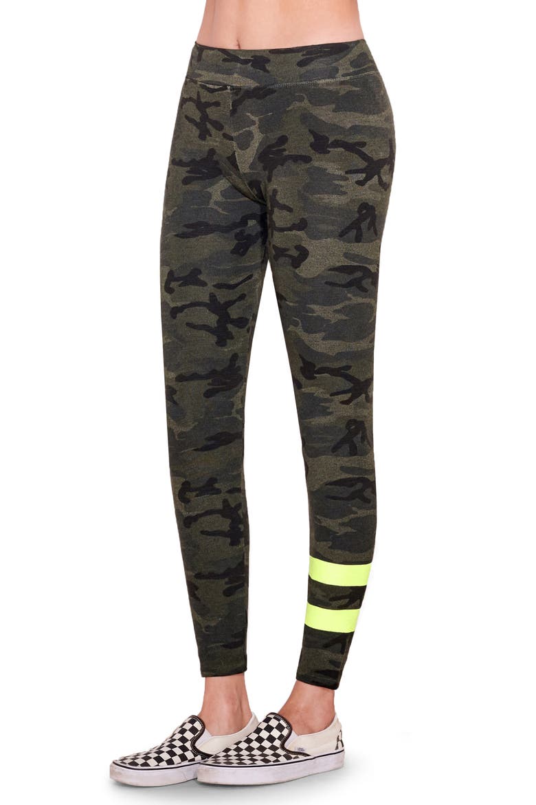 Stripe Camo Yoga Pants, Alternate, color, OLIVE