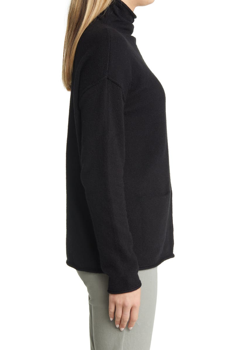 Caslon<sup>®</sup> Pocket Funnel Neck Cotton Blend Sweater, Alternate, color, 