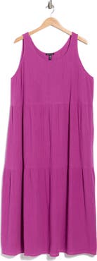 Eileen Fisher Organic Cotton Tiered Maxi Dress