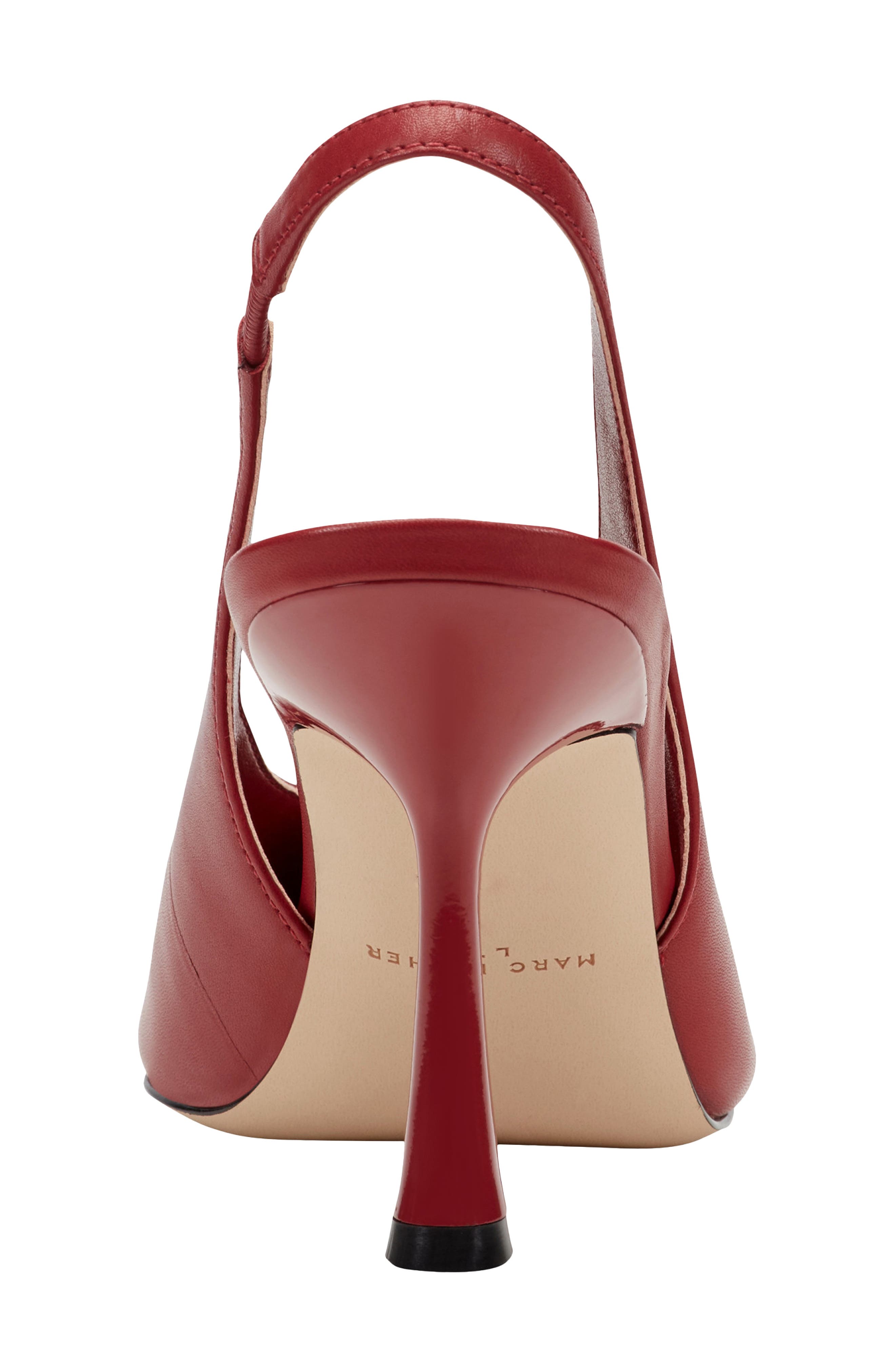 Marc Fisher LTD Esther Slingback Pointed Toe Pump, Alternate, color, Medium Red