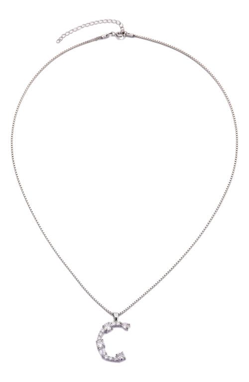 Adornia Mixed Crystal Initial Pendant Necklace
