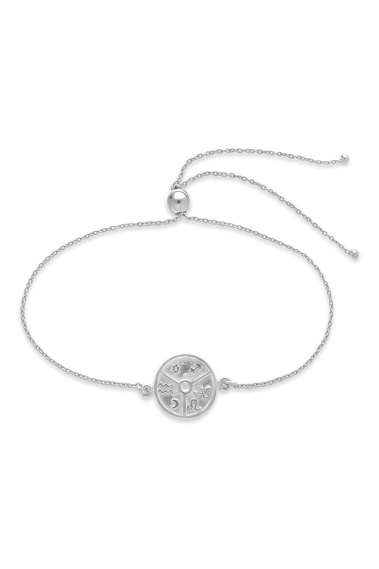 Houses of Astrology Slider Bracelet, Main, color, SILVER