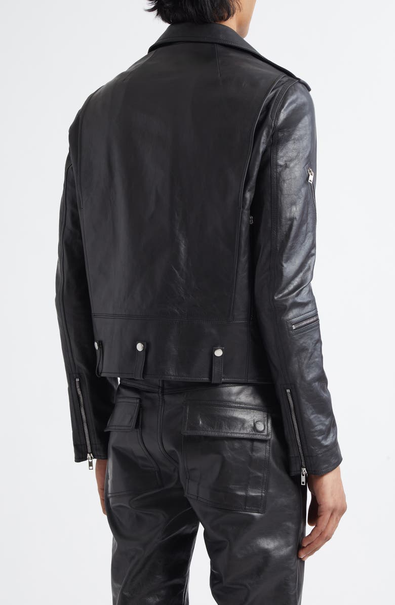 Rick Owens Hollywood Bauhaus Stooges Leather Jacket, Alternate, color, Black