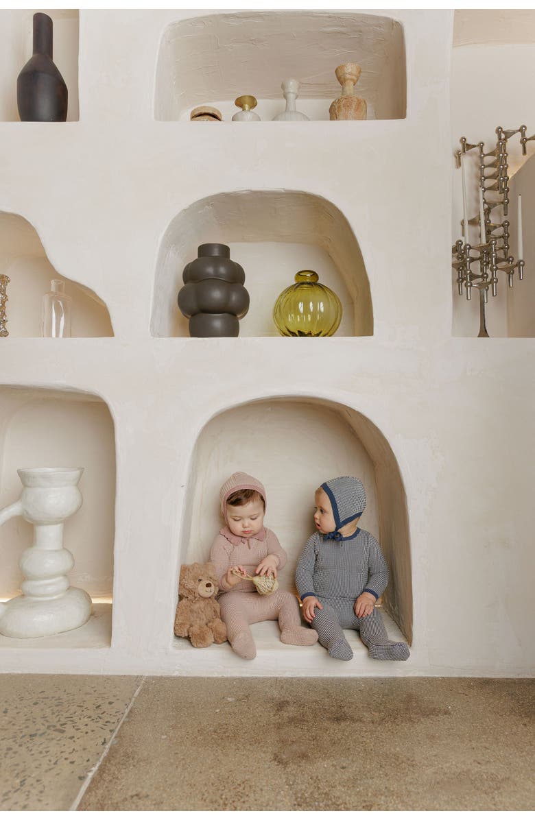 Ely's & Co. Looms Thin Stripe Collection - Footie, Alternate, color, Blue/Ivory