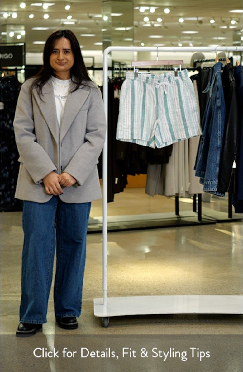 Seabright Stripe Linen Drawstring Shorts, sales video thumbnail