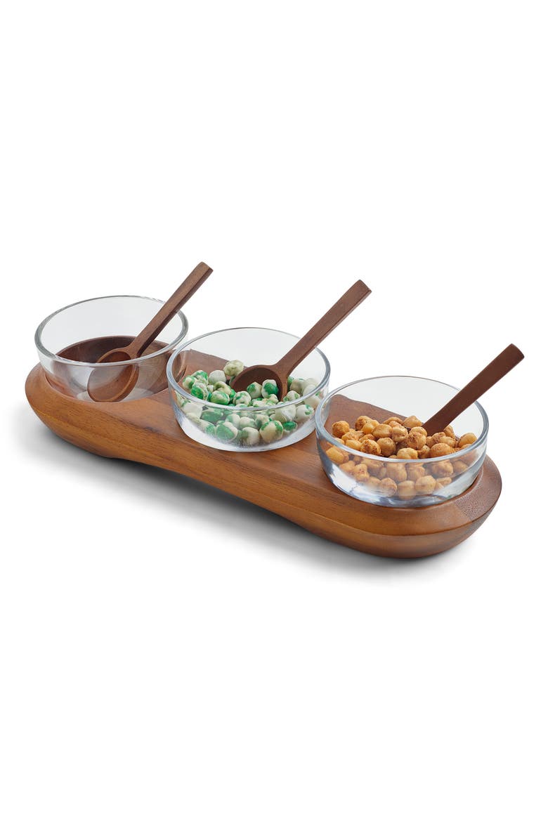 Nambé Cooper Triple Condiment Server, Alternate, color, 