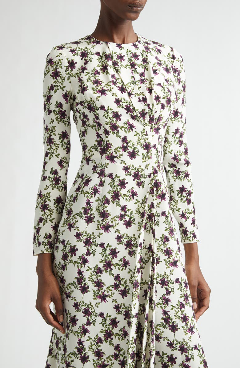 Emilia Wickstead Silverio Floral Long Sleeve Silk Crêpe de Chine Maxi Dress, Alternate, color, 
