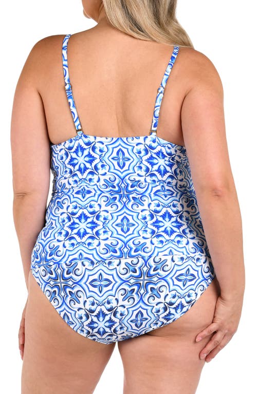 La Blanca Alboran High Neck One-piece Swimsuit In Blue
