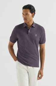 Brunello Cucinelli Cotton piqué polo shirt with logo