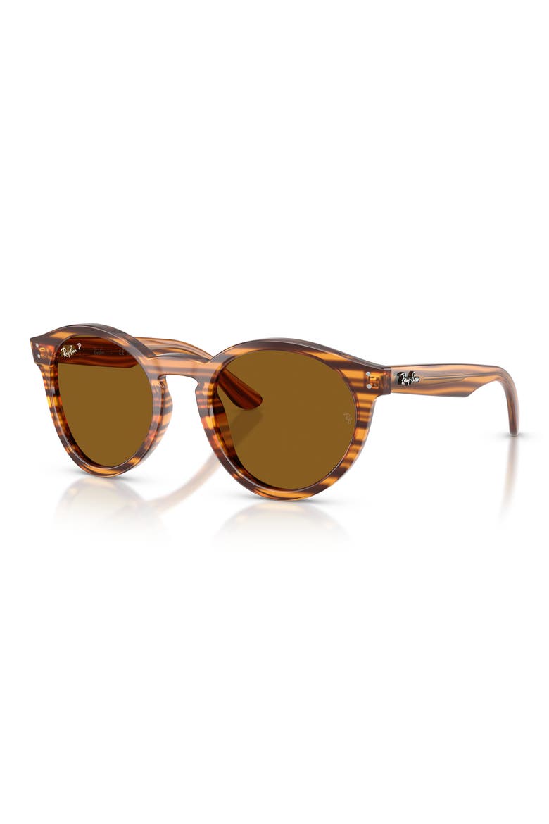 Reverse 52mm Polarized Phantos Sunglasses, Alternate, color, STRIPED HAVANA / BROWN