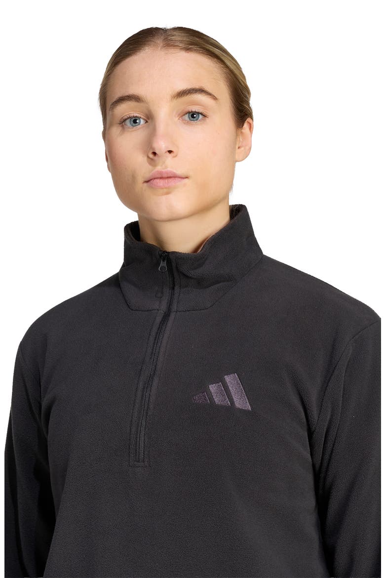 Essentials Half-Zip Fleece Pullover, Alternate, color, BLACK