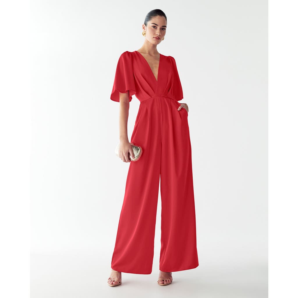 Willa Omaha Jumpsuit In Red