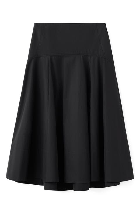 Stitching A-Line Maxi Skirt
