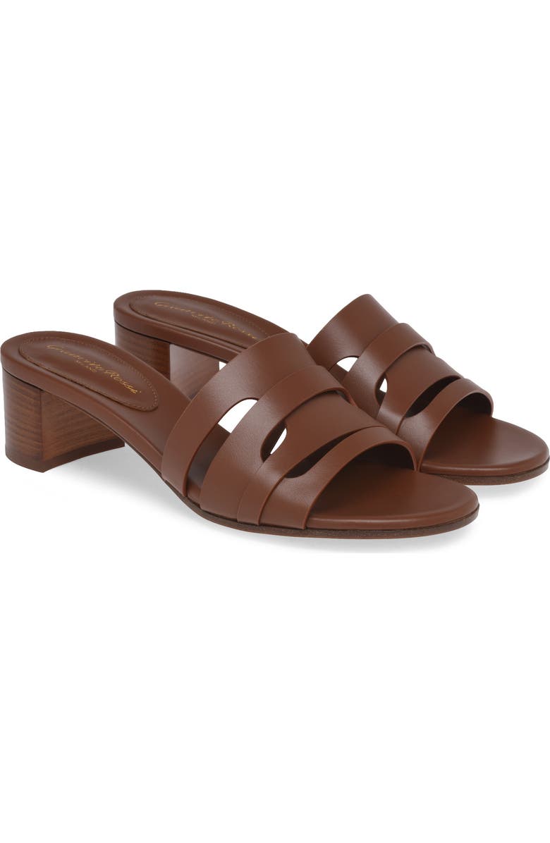 Gianvito Rossi Nora 45 Mules, Alternate, color, Brown Calf
