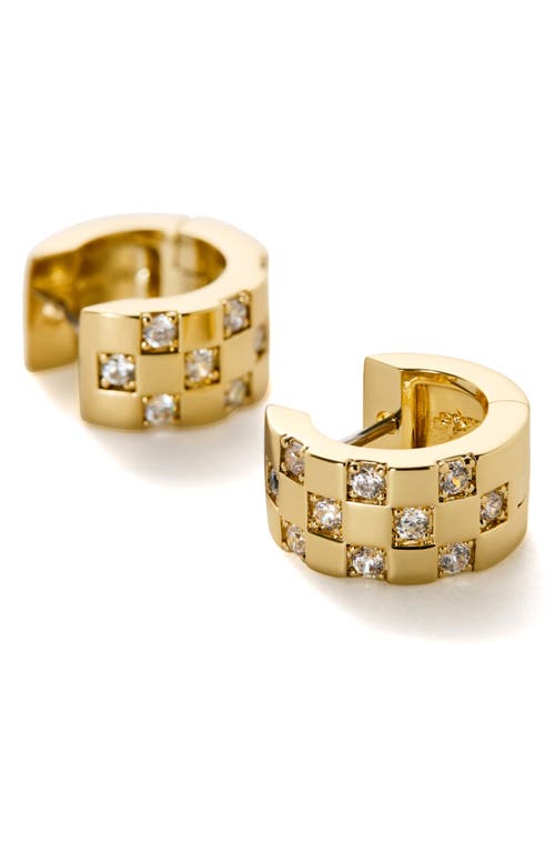 Ana Luisa Eden Cubic Zirconia Huggie Hoop Earrings In Gold
