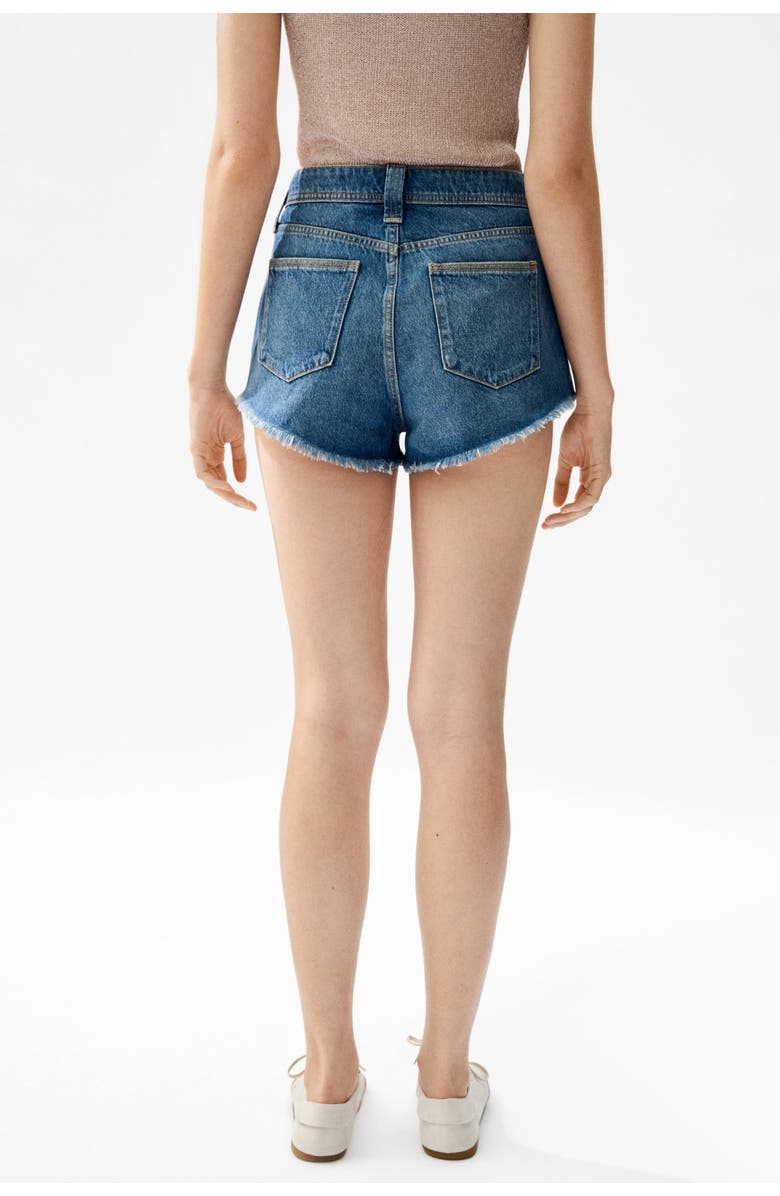 H&M Frayed Denim Shorts, Alternate, color, Denim Blue